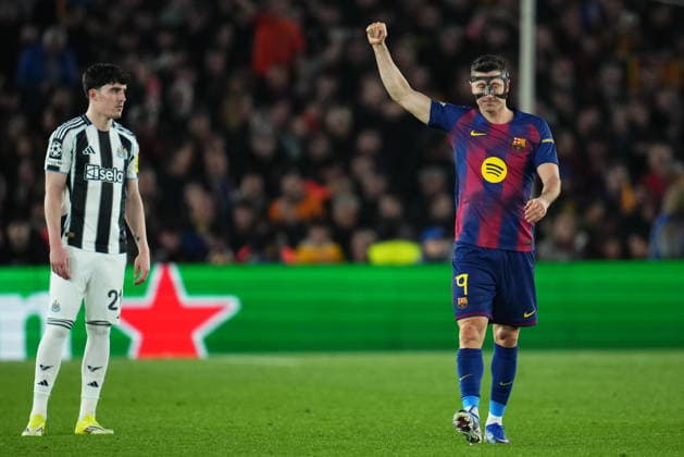 UEFA Champions League match, round of 16, second leg, between FC Barcelona, Barca and Newcastle FC plaYed at Spotify Camp Nou Stadium on March 18, 2026 in Barcelona, Spain. (Photo by Bagu Blanco PRESSIN).. Copyright: xBaguxBlancox xPRESSINx