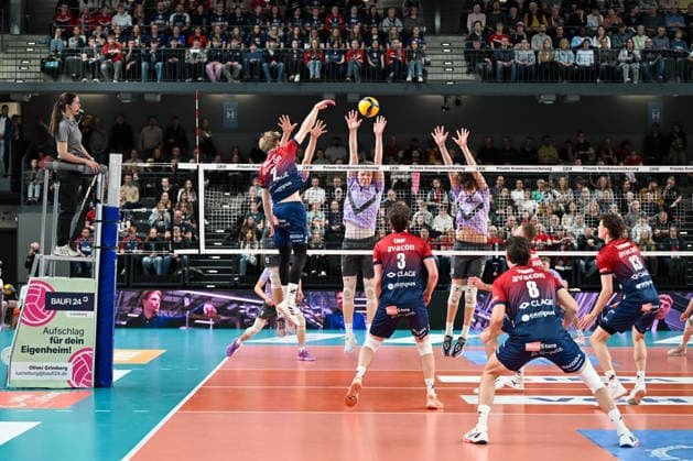 18 03 2026, xdobgx, Volleyball Volleyball Bundesliga VBL, SVG Lüneburg VC Olympia Berlin v l Lüneburg