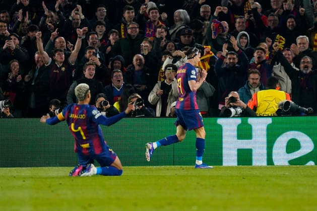 ESP: FC Barcelona, Barca - Newcastle. UEFA Champions League. Round of 8, second leg. Robert Lewandowski of FC Barcelona celebrates the 5-2 during the UEFA Champions League match, match day Round of 8, second leg, between FC Barcelona and Newcastle, Spotify Camp Nou Stadium on March 18, 2026 in Barcelona, Spain. kpng Copyright: xSergioxRuizx xImagox PS_260318_BAR_NEW_063