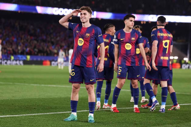 March 18, 2026, Barcelona, Barcelona, SPAIN: Fermin Lopez of FC Barcelona, Barca celebrates a goal during the UEFA Champions League 2025 26 Round of 16 Second Leg, football match played between FC Barcelona and Newcastle United at Spotify Camp Nou stadium on March 18, 2026 in Barcelona, Spain. Barcelona SPAIN - ZUMAa181 20260318_zaa_a181_091 Copyright: xJavierxBorregox