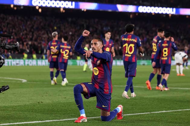 March 18, 2026, Barcelona, Barcelona, SPAIN: Raphinha of FC Barcelona, Barca celebrates a goal during the UEFA Champions League 2025 26 Round of 16 Second Leg, football match played between FC Barcelona and Newcastle United at Spotify Camp Nou stadium on March 18, 2026 in Barcelona, Spain. FC Barcelona V Newcastle United - UEFA Champions League 2025 26 Round Of 16 Second Leg  - ZUMAa181 20260318_zaa_a181_108 Copyright: xJavierxBorregox