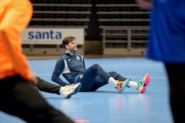 Croatia National Handball Team: training session Filip Glavas of Croatia during training session at The Kresimir Cosic Hall in Zadar, Croatia on March 18, 2026. ahead of internationl friendly match between Croatia and Switzerland.  SimexZelic PIXSELL