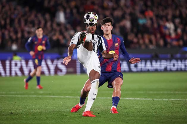 March 18, 2026, Barcelona, Barcelona, SPAIN: Marc Bernal of FC Barcelona, Barca in action during the UEFA Champions League 2025 26 Round of 16 Second Leg, football match played between FC Barcelona and Newcastle United at Spotify Camp Nou stadium on March 18, 2026 in Barcelona, Spain. Barcelona SPAIN - ZUMAa181 20260318_zaa_a181_131 Copyright: xJavierxBorregox