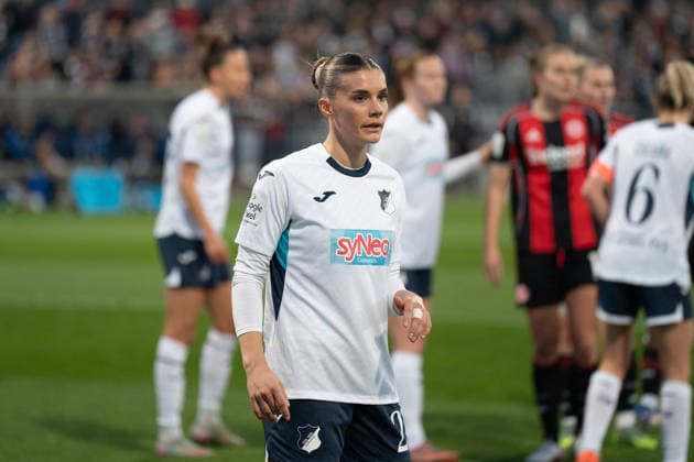 18 03 2026, xhfmx, Soccer Google Pixel Women Bundesliga, Eintracht Frankfurt TSG Hoffenheim Selina Cerci TSG 1899 Hoffenheim Women DFL DFB REGULATIONS PROHIBIT ANY USE OF PHOTOGRAPHS as IMAGE SEQUENCES and or QUASI VIDEO Frankfurt am Main