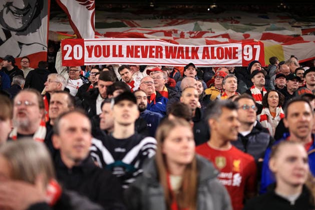 Fußball UEFA Champions League Achtelfinale 2. Spiel Liverpool gegen Galatasaray 18. März 2026 UEFA Champions League Achtelfinale 2. Spiel Liverpool gegen Galatasaray Liverpooler Fans Foto Simon Stacpoole Abseits Liverpool UK  Copyright: xSimonxStacpoolexOffside