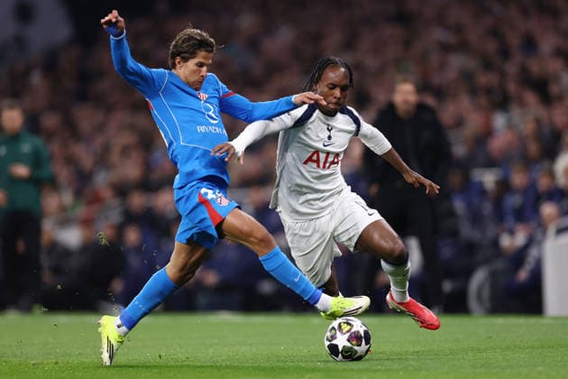 Tottenham Hotspur gegen Atletico De Madrid 18. März 2026, London UEFA Champions League Achtelfinal-Rückspiel Tottenham Hotspur gegen Atletico De Madrid Giuliano Simeone von Atletico Madrid und Mathys Tel von Tottenham Hotspur Foto Jacques Feeney Abseits London UK  Copyright: xJacquesxFeeneyx xOffsidexOffside