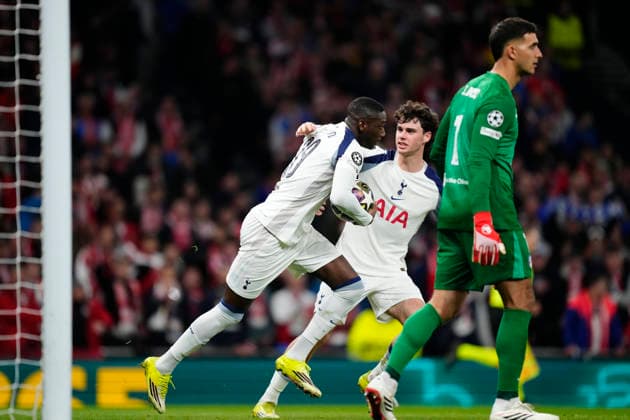 Tottenham Hotspur FC v Atletico de Madrid - UEFA Champions League 2025 26 Round of 16 Second Leg Randal Kolo Muani centre-forward of Tottenham and France celebrates after scoring his sides first goal during the UEFA Champions League 2025 26 Round of 16 Second Leg match between Tottenham Hotspur FC and Atletico de Madrid at Tottenham Hotspur Stadium on March 18, 2026 in London, England. London England United Kingdom  Copyright: xJosexBretonx originalFilename:bretonhernandez-tottenha260318_npUhr.jpg