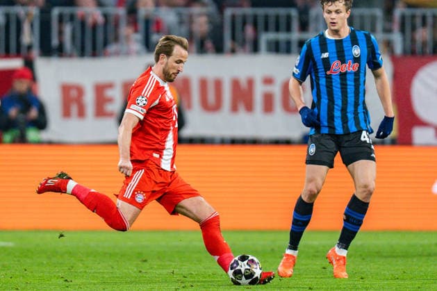 18 03 2026, FC Bayern München vs Atalanta Bergamo, UEFA Champions League, Round of 16 second leg Harry Kane FC Bayern Muenchen, 9 Regulations prohibit any use of photographs as image sequences and or quasi video Copyright: xBahhoxKarax