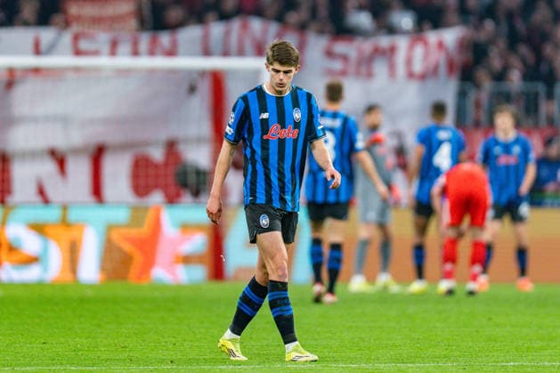 18 03 2026, FC Bayern München vs Atalanta Bergamo, UEFA Champions League, Round of 16 second leg Charles de Ketelaere Regulations prohibit any use of photographs as image sequences and or quasi video Copyright: xBahhoxKarax