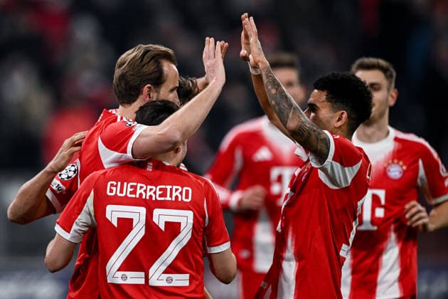 Mg Monaco di Baviera (Germania) 18 03 2026 - Champions League Bayern Monaco-Atalanta foto Matteo Gribaudi Image nella foto: esultanza gol Harry Kane 