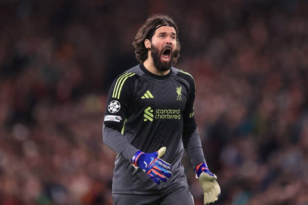 Fußball UEFA Champions League Achtelfinale Liverpool gegen Galatasaray 18. März 2026 UEFA Champions League Achtelfinale Liverpool gegen Galatasaray Liverpools Torwart Alisson Becker Foto Simon Stacpoole Abseits Liverpool UK  Copyright: xSimonxStacpoolexOffside