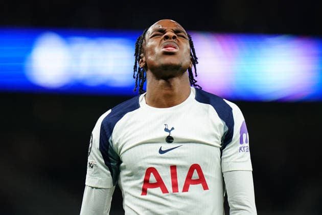 Mathys Tel of Tottenham Hotspur during the UEFA Champions League round of 16 2nd leg match between Tottenham Hotspur and Atletico Madrid at Tottenham Hotspur Stadium, White Hart Lane, England on 18 March 2026.  Copyright: xCharliexCarterx PMI-7181-0008