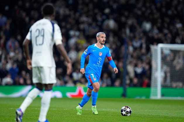 March 18, 2026, London, London, England: Antoine Griezmann of Atletico de Madrid in action during the UEFA Champions League 2025 26 Round of 16 Second Leg match between Tottenham Hotspur and Atletico de Madrid at Tottenham Hotspur Stadium on March 18, 2026, in London, England. Tottenham Hotspur V Atletico De Madrid - UEFA Champions League 2025 26 Round Of 16 Second Leg  - ZUMAa181 20260318_zaa_a181_183 Copyright: xDennisxAgyemanx