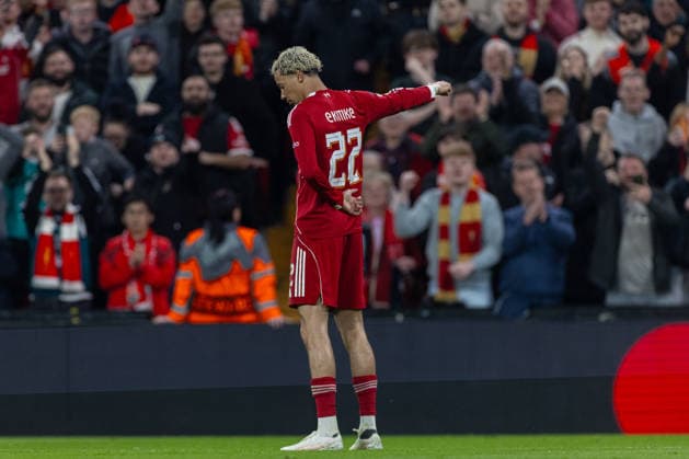 Football - UEFA Champions League - Round of 16 - 2nd Leg - Liverpool FC v Galatasaray A.Åž. LIVERPOOL, ENGLAND - Wednesday, March 18, 2026: Liverpool s Hugo Ekitike celebrates after scoring the second goal during the UEFA Champions League Round of 16 2nd Leg match between Liverpool FC and Galatasaray A.Åž. at Anfield. (Photo by David Rawcliffe Propaganda) LIVERPOOL Anfield MERSEYSIDE ENGLAND  Copyright: xDavidxRawcliffex P2026-03-18-Liverpool_Galatasaray-84