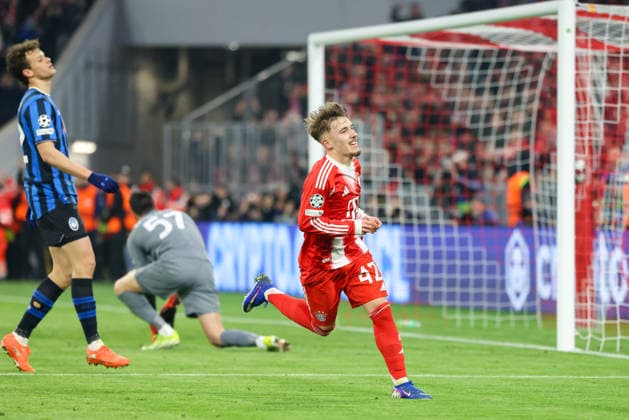 Lennart Karl FC Bayern Muenchen, 42 , GER, FC Bayern Muenchen vs Atalanta Bergamo, Football, UEFA Champions League, round of 16, second leg, 2025 2026 season, 18 03 2026, GER, FC Bayern Muenchen vs Atalanta Bergamo, Football, UEFA Champions League, round of 16, second leg, 2025 2026 season, 18 03 2026 Muenchen Copyright: xEibner-Pressefoto JennixMaulx EP_JML