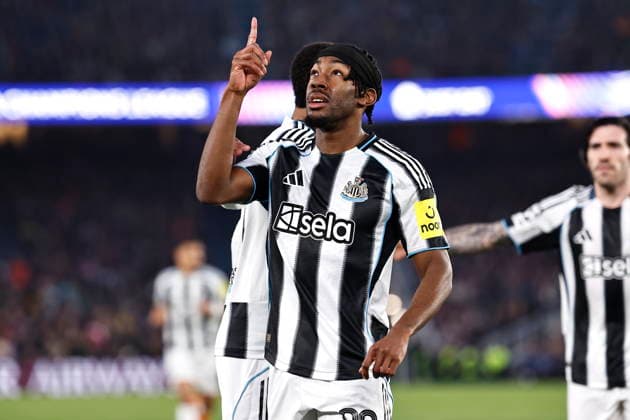Anthony Elanga (Newcastle), MARCH 18, 2026 - Football Soccer : Elanga celebrate after his goal during UEFA Champions League round of 16 2nd leg match between FC Barcelona, Barca - Newcastle United FC at the Camp Nou in Barcelona, Spain. Noxthirdxpartyxsales  aflo_324010456
