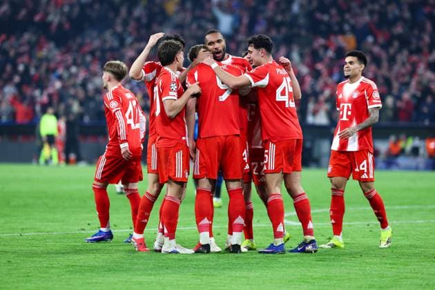 Soccer Champions League round of 16 FC Bayern Munich Atalanta Bergamo on 18 03 2026 at the Allianz Arena in Munich Goal celebration to 2 0 by Harry Kane Munich xMSx