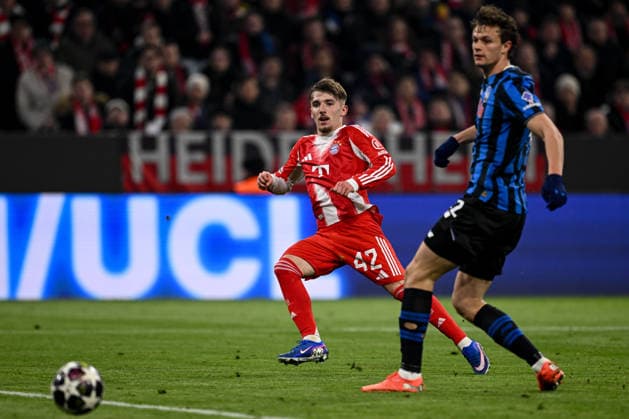 Mg Monaco di Baviera (Germania) 18 03 2026 - Champions League Bayern Monaco-Atalanta foto Matteo Gribaudi Image nella foto: gol Jamal Musiala 