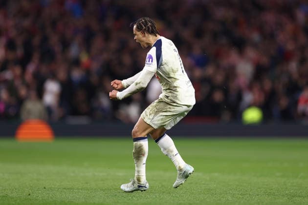 Tottenham Hotspur gegen Atletico De Madrid 18. März 2026, London UEFA Champions League Achtelfinal-Rückspiel Tottenham Hotspur gegen Atletico De Madrid Xavi Simons von Tottenham Hotspur feiert seinen zweiten Treffer Foto Jacques Feeney Offside London UK  Copyright: xJacquesxFeeneyx xOffsidexOffside