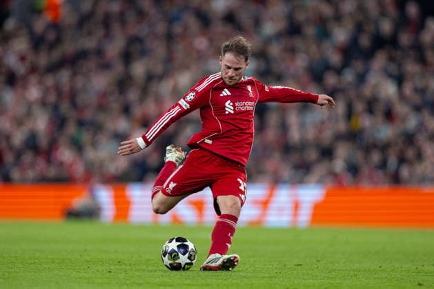 Football - UEFA Champions League - Round of 16 - 2nd Leg - Liverpool FC v Galatasaray A.Åž. LIVERPOOL, ENGLAND - Wednesday, March 18, 2026: Liverpool s Alexis Mac Allister during the UEFA Champions League Round of 16 2nd Leg match between Liverpool FC and Galatasaray A.Åž. at Anfield. (Photo by David Rawcliffe Propaganda) LIVERPOOL Anfield MERSEYSIDE ENGLAND  Copyright: xDavidxRawcliffex P2026-03-18-Liverpool_Galatasaray-114