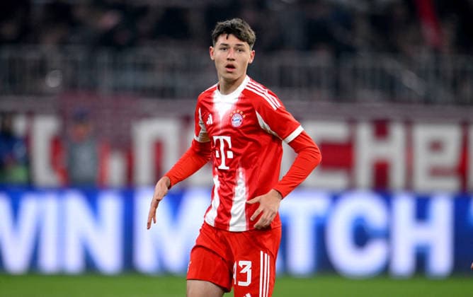 FOOTBALL CHAMPIONS LEAGUE SEASON 2025 2026 Round of 16 second leg 18 03 2026 FC Bayern Muenchen Atalanta Bergamo Filip Pavic FC Bayern Muenchen