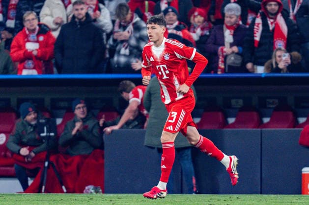 18 03 2026, FC Bayern München vs Atalanta Bergamo, UEFA Champions League, Round of 16 second leg Filip Pavic FC Bayern Muenchen, 41 Substitution Regulations prohibit any use of photographs as image sequences and or quasi video Copyright: xBahhoxKarax