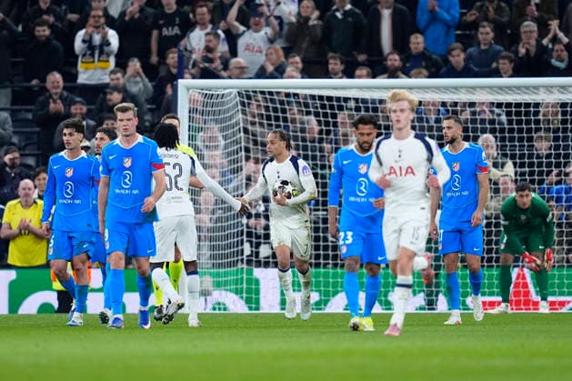 March 18, 2026, London, London, England: Xavi Simons of Tottenham Hotspur celebrates a goal during the UEFA Champions League 2025 26 Round of 16 Second Leg match between Tottenham Hotspur and Atletico de Madrid at Tottenham Hotspur Stadium on March 18, 2026, in London, England. London England - ZUMAa181 20260318_zaa_a181_222 Copyright: xDennisxAgyemanx