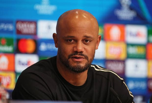 Football, Men, Champions League, Season 2025 2026, FC Bayern Munich Atalanta Bergamo, Round of 16 second leg, Allianz Arena Vincent Kompany, Coach FC Bayern Munich at the post-match press conference, Head, Portrait