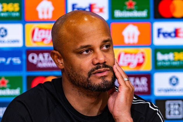 18 03 2026, FC Bayern München vs Atalanta Bergamo, UEFA Champions League, Round of 16 second leg Vincent Kompany FC Bayern Muenchen,Coach at the post-match press conference Regulations prohibit any use of photographs as image sequences and or quasi video Copyright: xBahhoxKarax