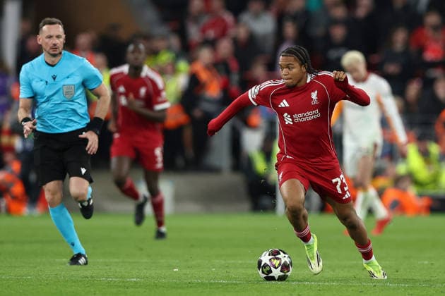 Liverpool v Galatasaray S.K., UEFA Champions League Rio Ngumoha of Liverpool during the Liverpool v Galatasaray S.K. UEFA Champions League, Round of 16, 2nd Leg match at Anfield, Liverpool, England on 18 March 2026 Credit: Ian Stephen Every Second Media Editorial use only. All images are copyright Every Second Media Limited. No images may be reproduced without prior permission. Copyright: xIMAGO EveryxSecondxMediax ESM-1864-0115 IanxStephenx xEveryxSecondxMediax
