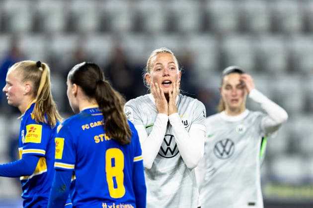 Google Pixel Frauen Bundesliga FC Carl Zeiss Jena vs VfL Wolfsburg Jena 18 03 2026 Guro Bergsvand 20 VfL Wolfsburg Google Pixel Frauen Bundesliga FC Carl Zeiss Jena vs VfL Wolfsburg ad hoc arena im Ernst Abbe Sportfeld 18 03 2026 DFB REGULATIONS PROHIBIT ANY USE OF PHOTOGRAPHS AS IMAGE SEQUENCES AND OR QUASI VIDEO Copyright: xBEAUTIFULxSPORTS Duehringx