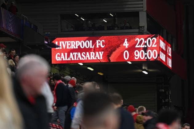 Liverpool v Galatasaray - UEFA Champions League LIVERPOOL, UNITED KINGDOM - MARCH 18: Liverpool fans celebrare at the end of the UEFA Champions League Round of 16 2nd leg match between Liverpool and Galatasaray at Anfield Stadium in Liverpool, United Kingdom, on March 18, 2026. Rasid Necati Aslim Anadolu Liverpool United Kingdom. Editorial use only. Please get in touch for any other usage.  Copyright: x2026xAnadoluxRasidxNecatixAslimx