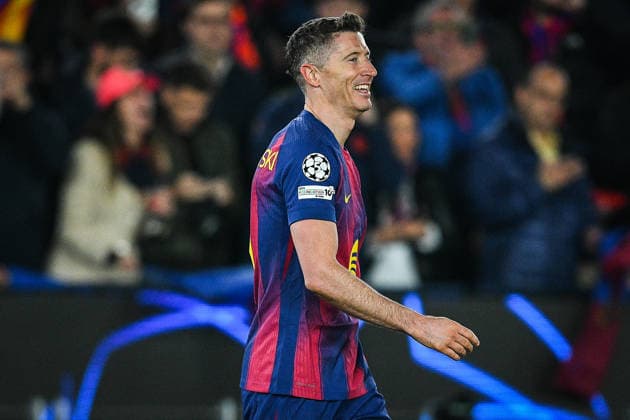 March 18, 2026, Barcelona, Barcelona, Spain: Robert LEWANDOWSKI of Barcelona celebrates his goal during the UEFA Champions League match between FC Barcelona, Barca and Newcastle United FC at Spotify Camp Nou Stadium on March 18, 2026 in Barcelona, Spain. Barcelona Spain - ZUMAm308 20260318_zsp_m308_005 Copyright: xMatthieuxMirvillex