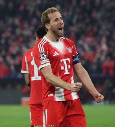 (260319) -- MUNICH, March 19, 2026 -- Bayern Munich s Harry Kane celebrates his goal during the UEFA Champions League Round of 16 second leg match between Bayern Munich and Atalanta in Munich, Germany, March 18, 2026. (Photo by Xinhua) (SP)GERMANY-MUNICH-FOOTBALL-UEFA CHAMPIONS LEAGUE-BAYERN MUNICH VS ATALANTA PhilippexRuiz 