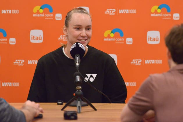Tennis, WTA tournament in Miami, Yelena Rybakina press conference