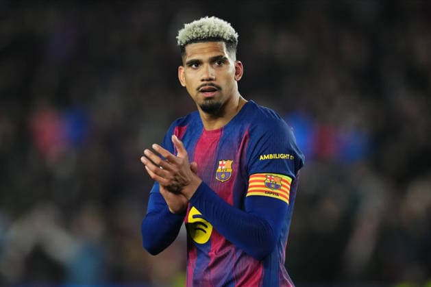 ESP: FC Barcelona, Barca - Newcastle FC. UEFA Champions League. Round of 16. Second Leg. Ronald Araujo of FC Barcelona celebrate the victory at full time during UEFA Champions League match, round of 16, second leg, between FC Barcelona and Newcastle FC played at Spotify Camp Nou Stadium on March 18, 2026 in Barcelona, Spain. kpng Copyright: xBaguxBlancox xPRESSINPHOTOx PS_260318_BAR_NEW_2526_775