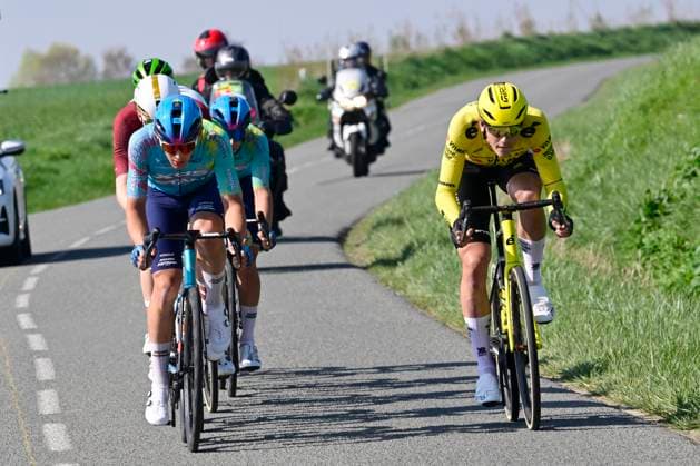 Grand Prix de Denain - Porte du Hainaut 2026 Cycling Race DENAIN, FRANCE - MARCH 19 : Barry Ashlin (USA) of Team Visma I Lease a Bike, Delle Vedove Alessio (ITA) of XDS Astana Team, Sorarrain Gorka (ESP) of Caja Rural - Seguros RGA, during the 67th edition of Grand Prix de Denain - Porte du Hainaut an UCI ProSeries 1.Pro one day cycling road race for Men Elite of km with start in Denain and finish in Denain on March 19, 2026 in Denain, France, 19 03 2026 ( Motordriver Pieter Vanherzeele - Denain France  Copyright: xJanxDexMeuleneirx