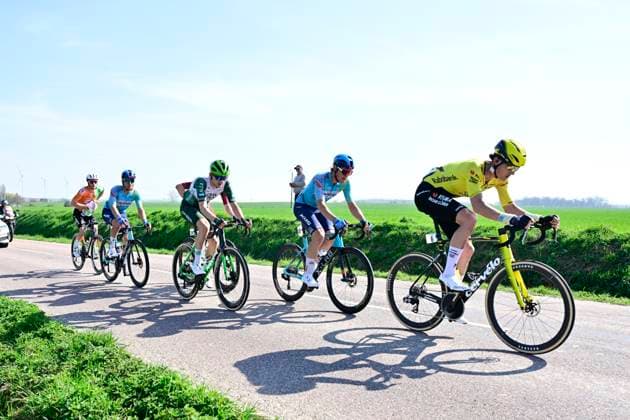 Grand Prix de Denain - Porte du Hainaut 2026 Cycling Race DENAIN, FRANCE - MARCH 19 : Barry Ashlin (USA) of Team Visma I Lease a Bike, Delle Vedove Alessio (ITA) of XDS Astana Team, Sorarrain Gorka (ESP) of Caja Rural - Seguros RGA, during the 67th edition of Grand Prix de Denain - Porte du Hainaut an UCI ProSeries 1.Pro one day cycling road race for Men Elite of km with start in Denain and finish in Denain on March 19, 2026 in Denain, France, 19 03 2026 ( Motordriver Pieter Vanherzeele - Denain France  Copyright: xJanxDexMeuleneirx