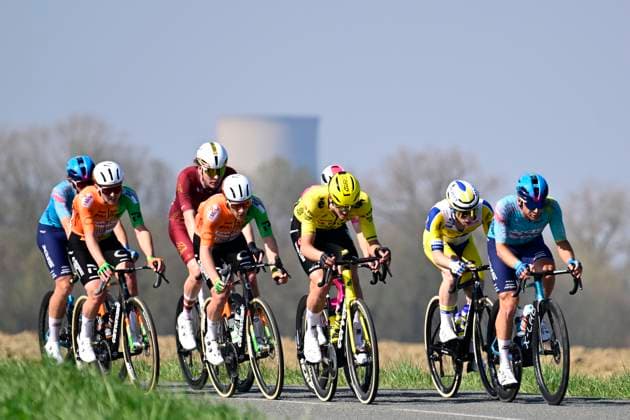 Grand Prix de Denain - Porte du Hainaut 2026 Cycling Race DENAIN, FRANCE - MARCH 19 : Barry Ashlin (USA) of Team Visma I Lease a Bike, Gate Aaron (NZL) of XDS Astana Team, Delle Vedove Alessio (ITA) of XDS Astana Team, Sorarrain Gorka (ESP) of Caja Rural - Seguros RGA, Kessler Cole (USA) of Modern Adventure Pro Cycling, Huysmans Nolan (BEL) of Team Flanders - Baloise, Berger Antoine (FRA) of St Michel - Preference Home - Auber93, Van Niekerk Morne (RSA) of St Michel - Preference Home - Auber93, Theot Killian (FRA) of Van Rysel Roubaix during the 67th edition of Grand Prix de Denain - Porte du Hainaut an UCI ProSeries 1.Pro one day cycling road race for Men Elite of km with start in Denain and finish in Denain on March 19, 2026 in Denain, France, 19 03 2026 ( Motordriver Pieter Vanherzeele - Denain France Copyright: xJanxDexMeuleneirx