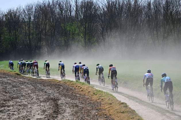 Grand Prix de Denain - Porte du Hainaut 2026 Cycling Race DENAIN, FRANCE - MARCH 19 : illustration picture peloton during the 67th edition of Grand Prix de Denain - Porte du Hainaut an UCI ProSeries 1.Pro one day cycling road race for Men Elite of km with start in Denain and finish in Denain on March 19, 2026 in Denain, France, 19 03 2026 ( Motordriver Pieter Vanherzeele - Denain France  Copyright: xJanxDexMeuleneirx