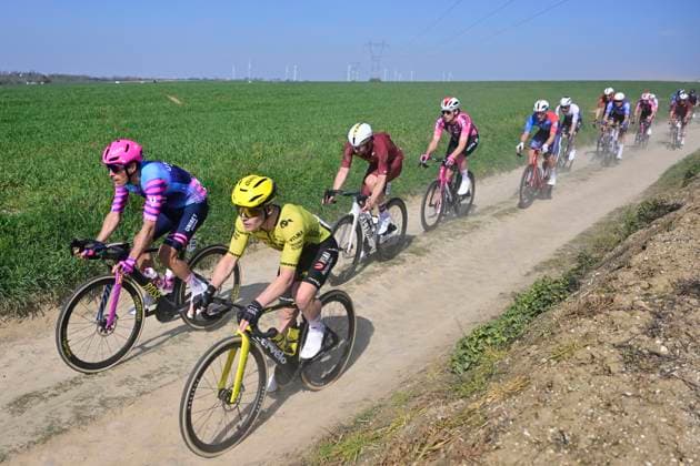Grand Prix de Denain - Porte du Hainaut 2026 Cycling Race DENAIN, FRANCE - MARCH 19 : rider of team Team Visma I Lease a Bike during the 67th edition of Grand Prix de Denain - Porte du Hainaut an UCI ProSeries 1.Pro one day cycling road race for Men Elite of km with start in Denain and finish in Denain on March 19, 2026 in Denain, France, 19 03 2026 ( Motordriver Pieter Vanherzeele - Denain France  Copyright: xJanxDexMeuleneirx