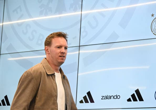 19 03 2026, xsltx, Fußball DFB Medientermine, DFB Pressekonferenz Kaderbekanngabe v l Julian Nagelsmann Bundestrainer Deutsche Nationalmannschaft DFL DFB REGULATIONS PROHIBIT ANY USE OF PHOTOGRAPHS as IMAGE SEQUENCES and or QUASI VIDEO