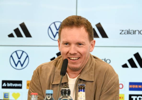 19 03 2026, xsltx, Fußball DFB Medientermine, DFB Pressekonferenz Kaderbekanngabe v l Julian Nagelsmann Bundestrainer Deutsche Nationalmannschaft DFL DFB REGULATIONS PROHIBIT ANY USE OF PHOTOGRAPHS as IMAGE SEQUENCES and or QUASI VIDEO