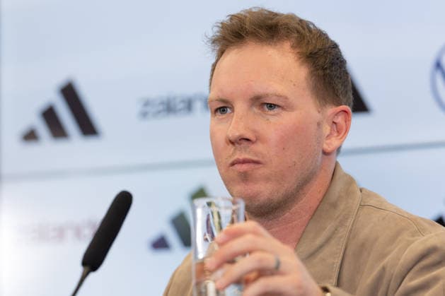 Squad announcement mens national team National coach Julian Nagelsmann speaks during the press conference Press conference to announce the mens national team squad for the international matches against Switzerland and Ghana March 19, 2026 at the DFB Campus in Frankfurt am Main , Frankfurt am Main Hessen Germany DFB Campus