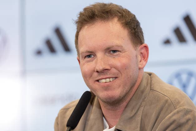 Squad announcement mens national team National coach Julian Nagelsmann speaks during the press conference Press conference to announce the mens national team squad for the international matches against Switzerland and Ghana March 19, 2026 at the DFB Campus in Frankfurt am Main , Frankfurt am Main Hessen Germany DFB Campus