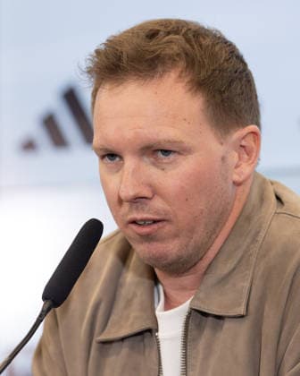 Squad announcement mens national team National coach Julian Nagelsmann speaks during the press conference Press conference to announce the mens national team squad for the international matches against Switzerland and Ghana March 19, 2026 at the DFB Campus in Frankfurt am Main , Frankfurt am Main Hessen Germany DFB Campus
