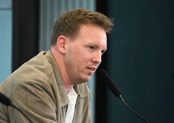 19 03 2026, xsltx, Fußball DFB Medientermine, DFB Pressekonferenz Kaderbekanngabe v l Julian Nagelsmann Bundestrainer Deutsche Nationalmannschaft DFL DFB REGULATIONS PROHIBIT ANY USE OF PHOTOGRAPHS as IMAGE SEQUENCES and or QUASI VIDEO