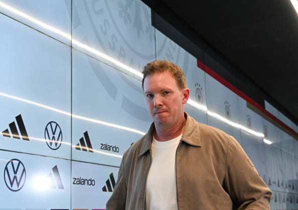 19 03 2026, xsltx, Fußball DFB Medientermine, DFB Pressekonferenz Kaderbekanngabe v l Julian Nagelsmann Bundestrainer Deutsche Nationalmannschaft DFL DFB REGULATIONS PROHIBIT ANY USE OF PHOTOGRAPHS as IMAGE SEQUENCES and or QUASI VIDEO
