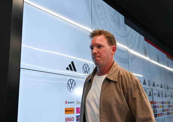 19 03 2026, xsltx, Fußball DFB Medientermine, DFB Pressekonferenz Kaderbekanngabe v l Julian Nagelsmann Bundestrainer Deutsche Nationalmannschaft DFL DFB REGULATIONS PROHIBIT ANY USE OF PHOTOGRAPHS as IMAGE SEQUENCES and or QUASI VIDEO