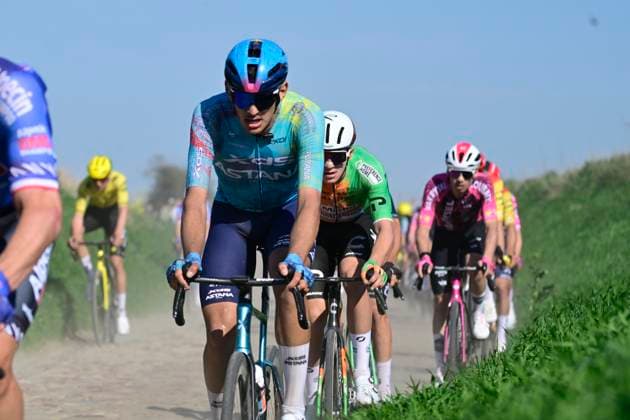 Grand Prix de Denain - Porte du Hainaut 2026 Cycling Race DENAIN, FRANCE - MARCH 19 : rider of team XDS Astana Team during the 67th edition of Grand Prix de Denain - Porte du Hainaut an UCI ProSeries 1.Pro one day cycling road race for Men Elite of km with start in Denain and finish in Denain on March 19, 2026 in Denain, France, 19 03 2026 ( Motordriver Pieter Vanherzeele - Denain France  Copyright: xJanxDexMeuleneirx